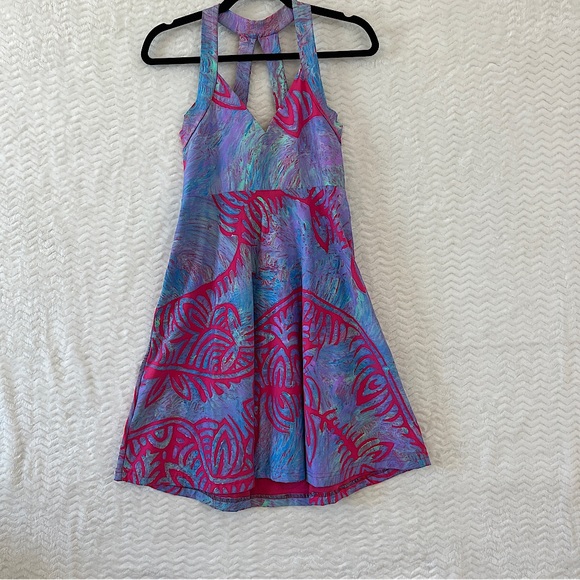 Dresses & Skirts - Pacific Islands Art Dress Tropical Printed Strappy Back Size Large Women’s